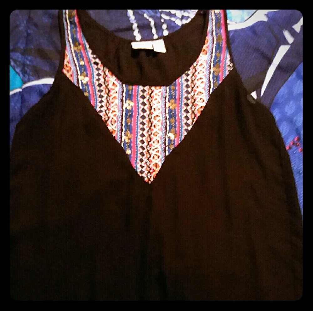Daytrip Sleeveless Southwestern Print Blouse